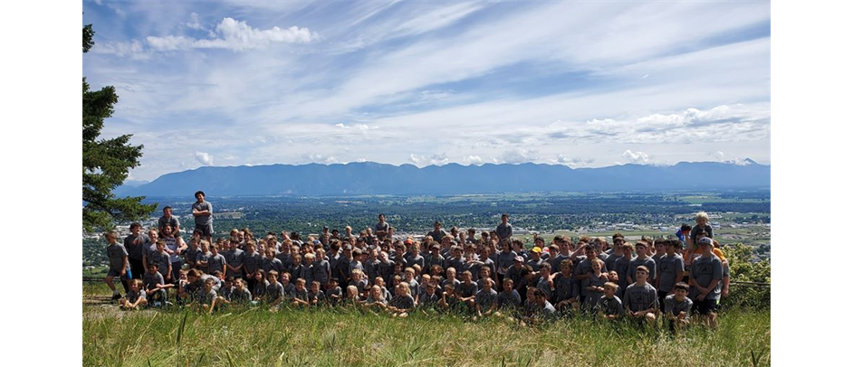 326 wrestlers attend the 2019 camp, pictured on top of Lone Pine Mountain